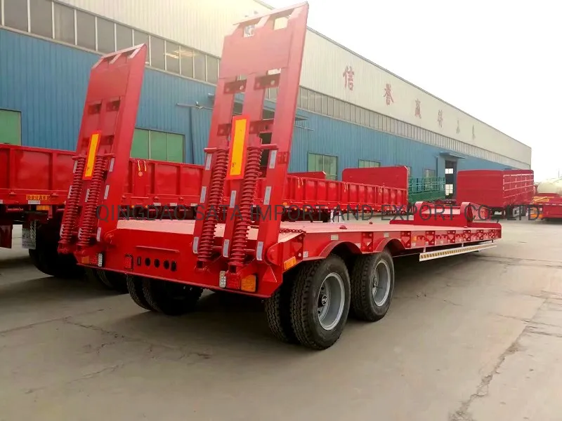 Customized Heavy Duty Transport 2/3/4 Axles Lowbed Truck Trailer for Sale