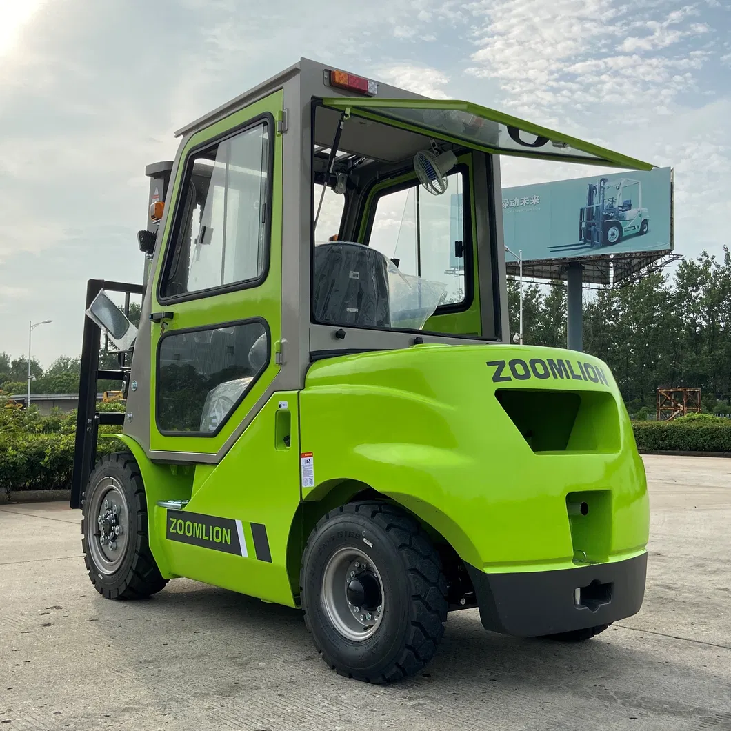 Diesel Powered Forklift with Cabin Power 3 Stage Fork Lifter 3.0ton for Sale