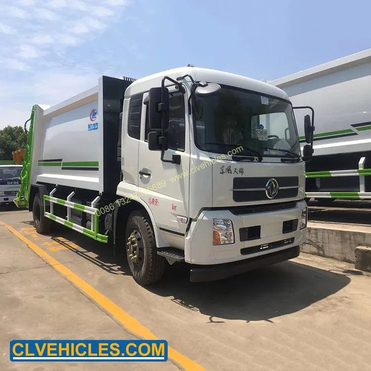 Dongfeng 190HP Waste Collection Truck 14000L Waste Compactor Truck