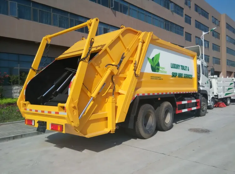 Dongfeng Tianjin 18cbm 6X4 Compactor Garbage Truck Rear Loader Compression Waste Bins Garbage Truck