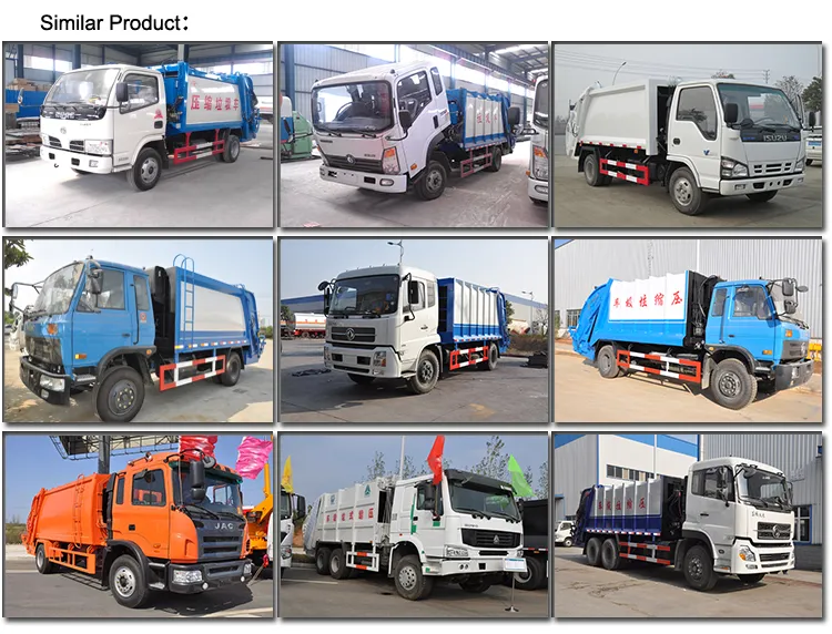 Dongfeng Tianjin 18cbm 6X4 Compactor Garbage Truck Rear Loader Compression Waste Bins Garbage Truck