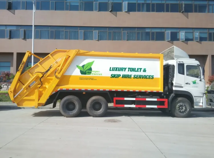 Dongfeng Tianjin 18cbm 6X4 Compactor Garbage Truck Rear Loader Compression Waste Bins Garbage Truck