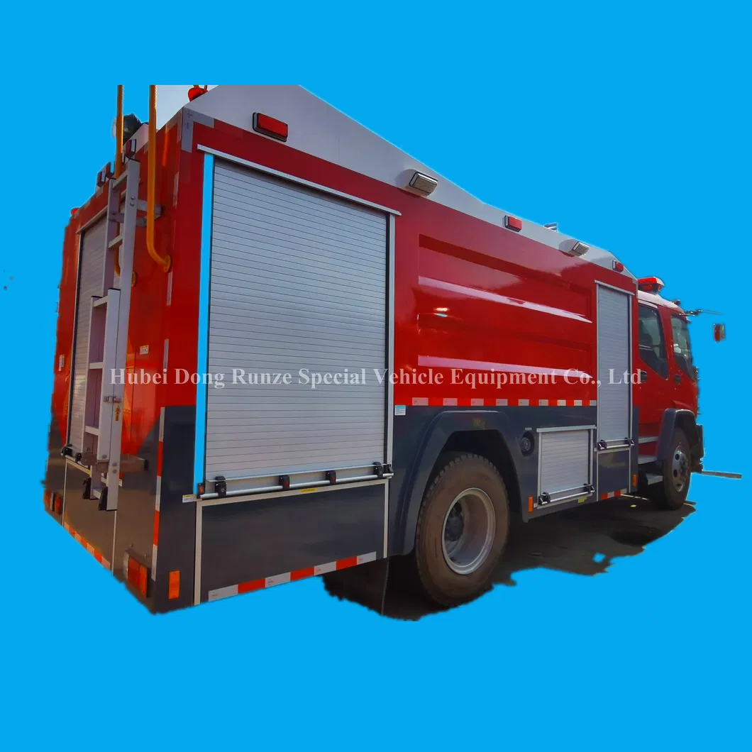 Double Cabin Is Zu 6-8t Ftr Fire Fighting Truck Fire Engine
