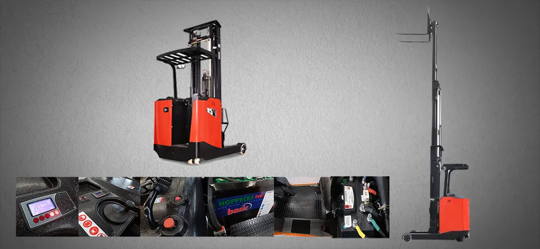 Electric Reach Forklift Truck 1000kg, 1200kg, 1500kg, 2000kg