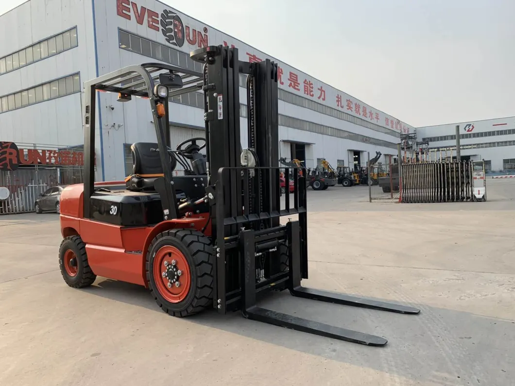 Everun Erdf30 Diesel Forklift 1ton~10ton Forklift Lifting Truck with Imported Japan Engine