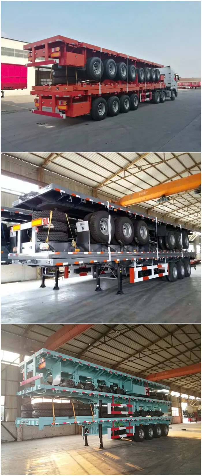 Factory Direct Sale Light Weight Low Flatbed Semi Trailer