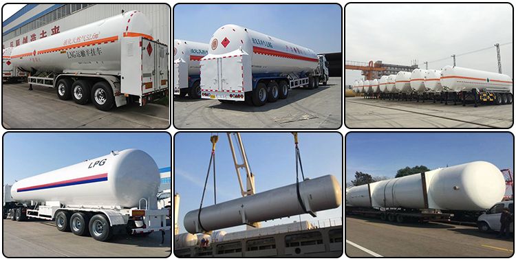 Factory Price Gas Trailer Gas Tanker Trailer Liquid Natural Gas Tanker Trailer
