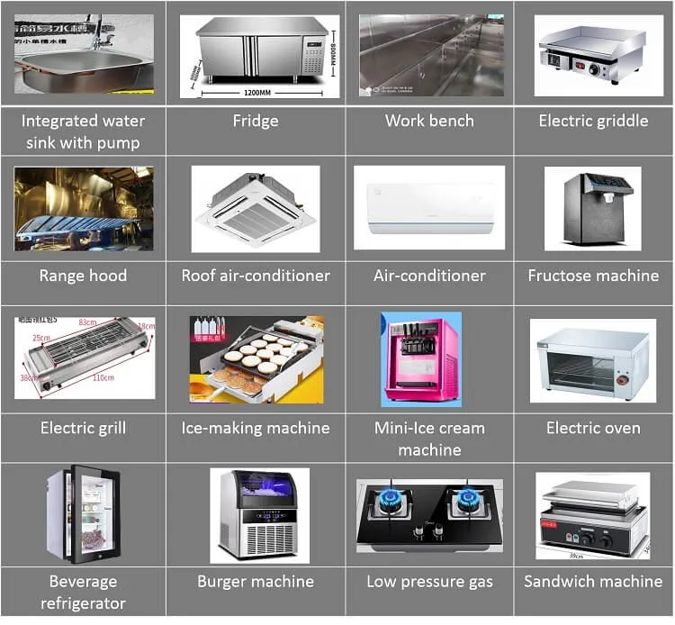 Fast Food Truck Trailer Kebab Coffee Cart for Sale