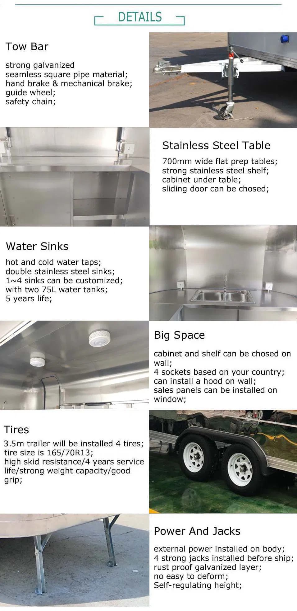 Food Donut Kiosk Bar Trailer Mobile Food Trailer