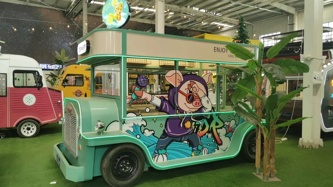 Food Truck Buses with Double Floor About 35 Square Meters to Use