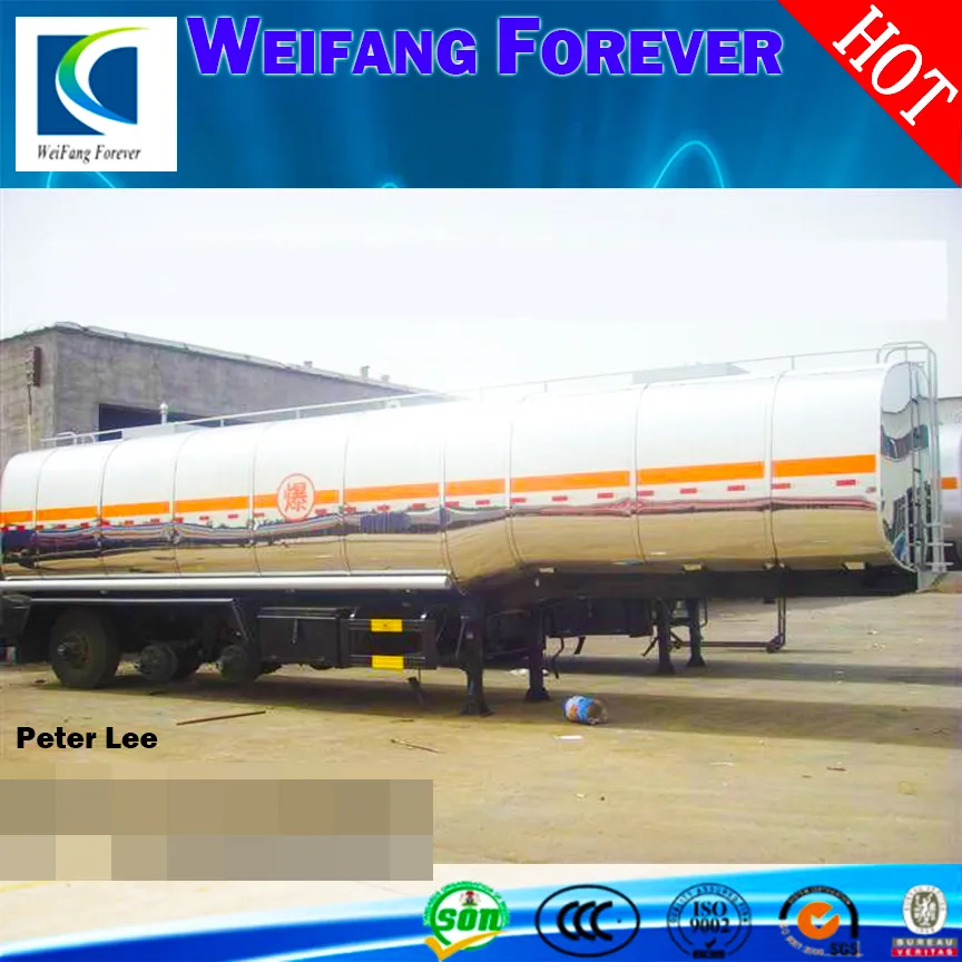 Forever 4 Axles Chemical Fuel Tank Semi Trailer Oil Tanker