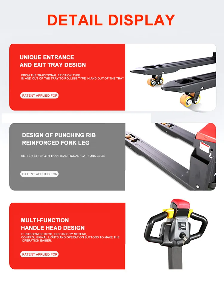 Forklift Telehandler Electr Pallet Truck Sales 1.5 Ton Hand Pallet Truck Cbd15W