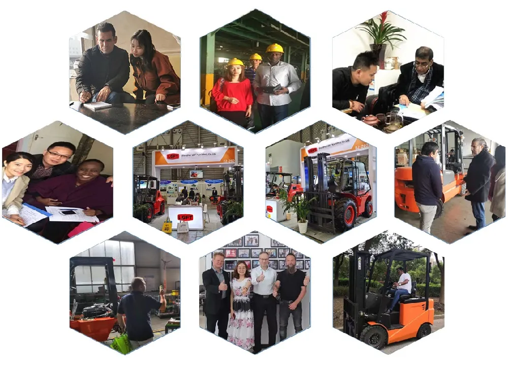 Forklift with Solid Tire Side Shift and Free Mast Famous Brand 3 Ton Diesel Forklift with Good Price