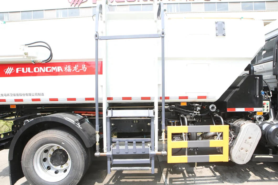 Fulongma 13cbm Side Loading Compression Kitchen Waste Collection Truck