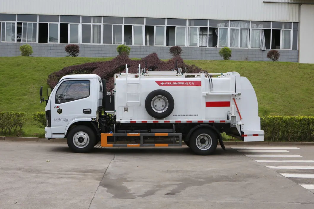 Fulongma 5cbm Wet Waste Roll off Organic Garbage Collection Side Loader Truck