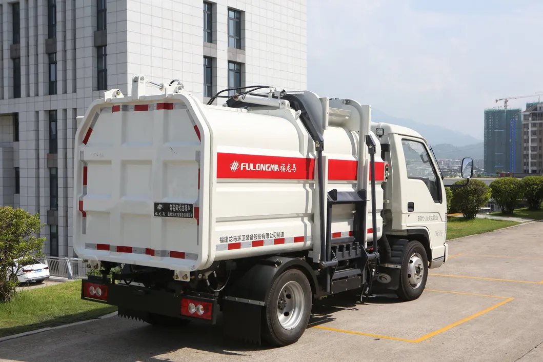 Fulongma 8cbm Garbage Tank Docking Type Side Loader Truck