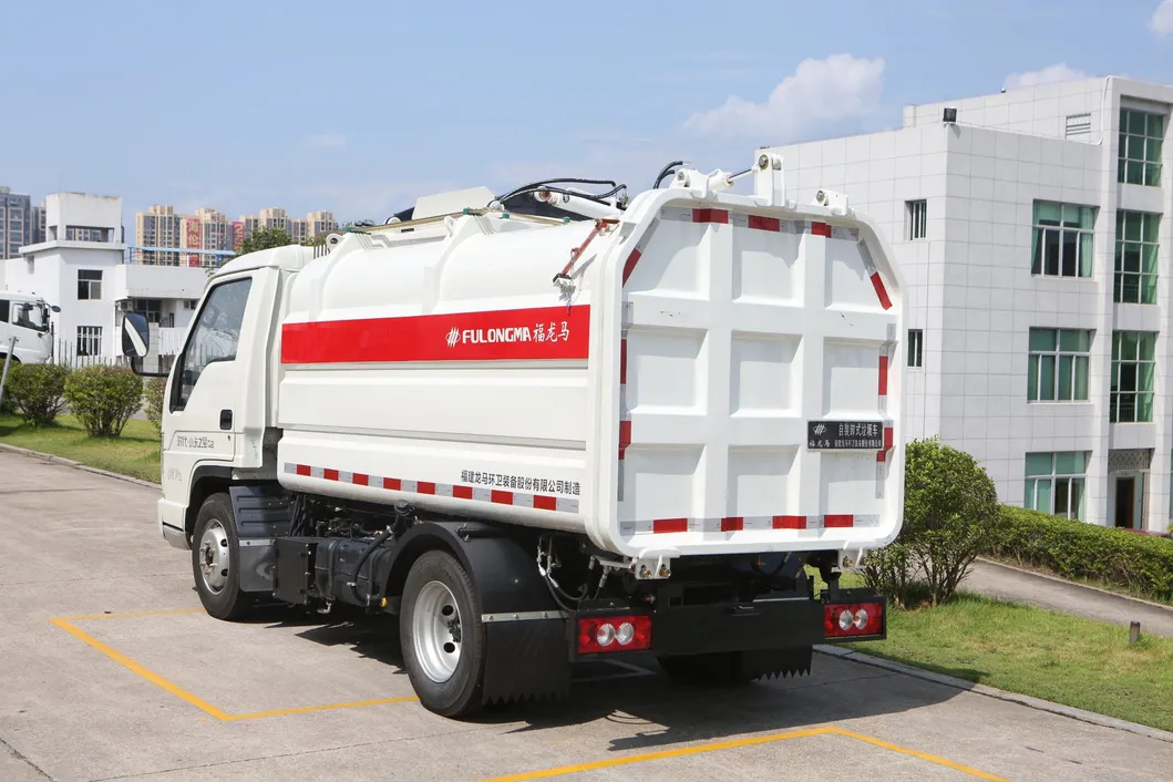 Fulongma 8cbm Garbage Tank Docking Type Side Loader Truck