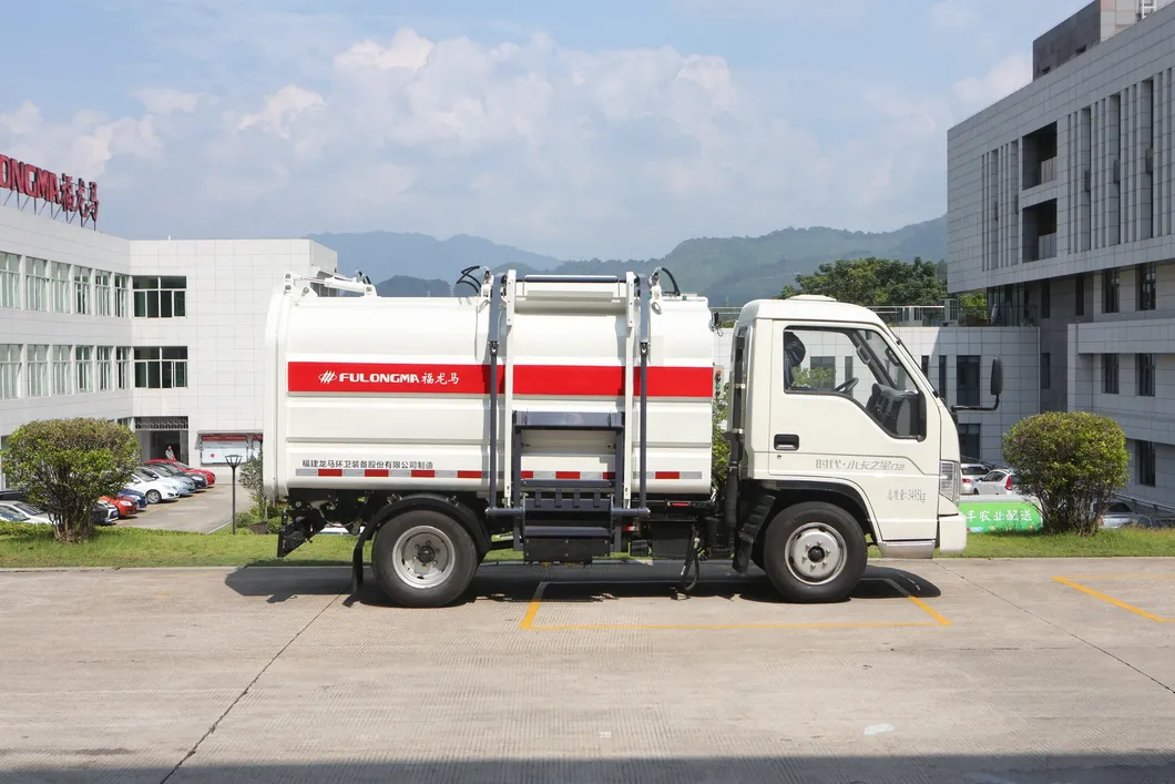 Fulongma 8cbm Garbage Tank Docking Type Side Loader Truck