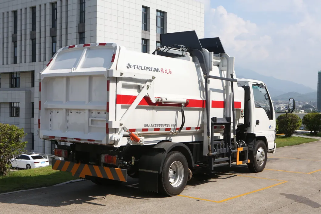 Fulongma Side Loader 7cbm Loading Volume Maintenance Friendly Garbage Truck