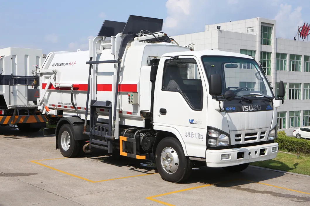 Fulongma Side Loader 7cbm Loading Volume Maintenance Friendly Garbage Truck