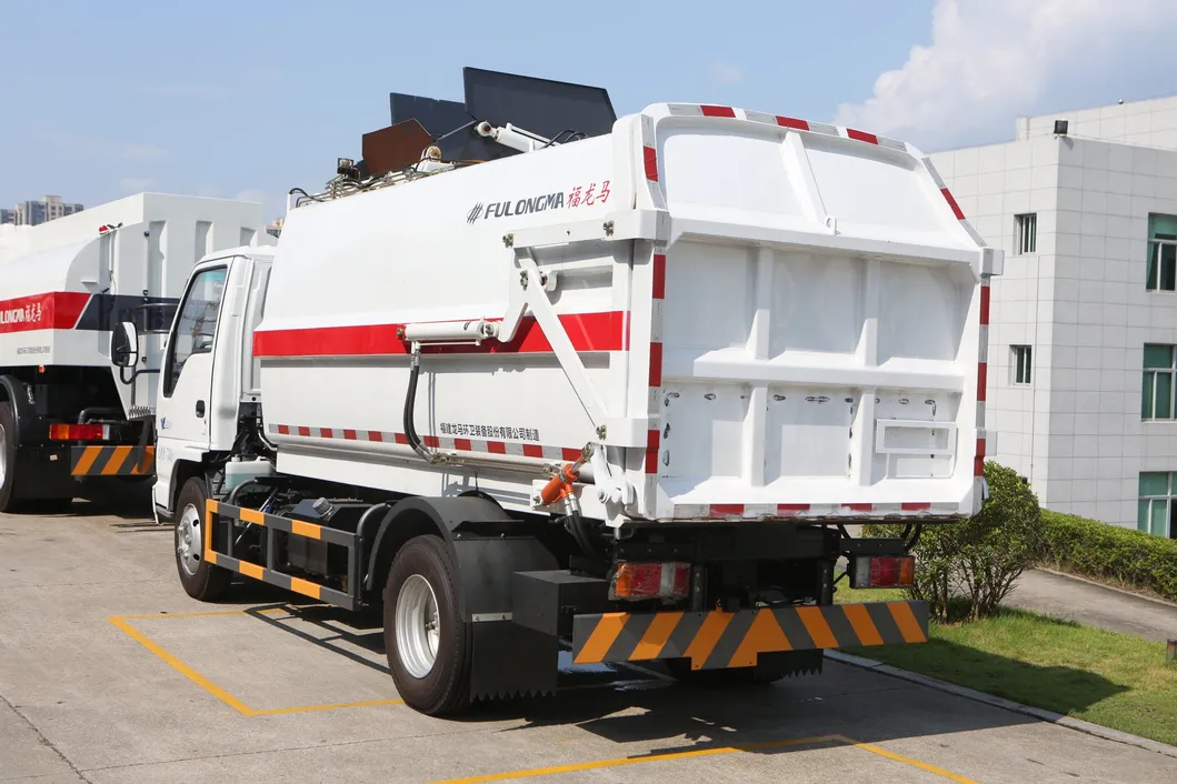 Fulongma Side Loader 7cbm Loading Volume Maintenance Friendly Garbage Truck