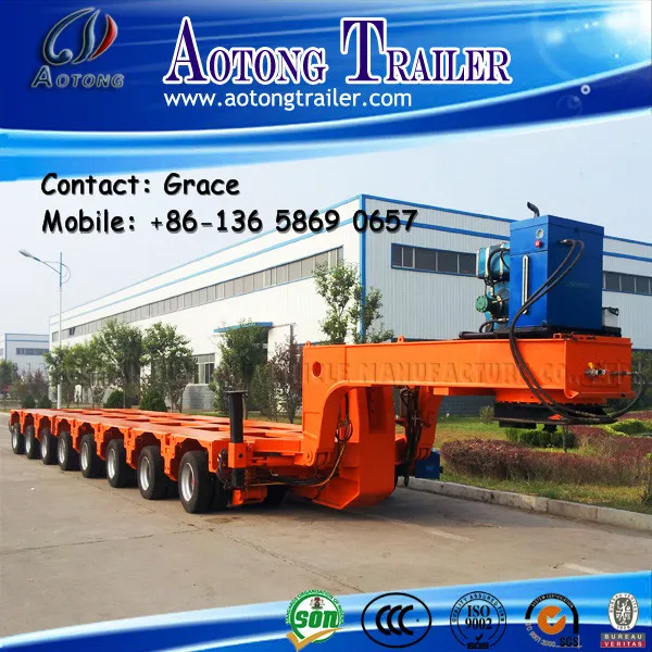 Goldhofer Muli-Axles Hydraulic Lifting Low Bed Modular Semi Trailer with Power Gooseneck