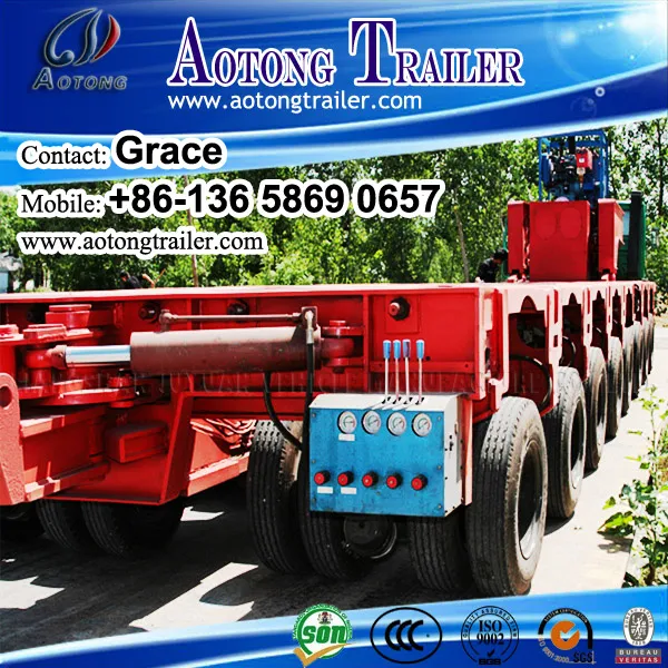 Goldhofer Muli-Axles Hydraulic Lifting Low Bed Modular Semi Trailer with Power Gooseneck