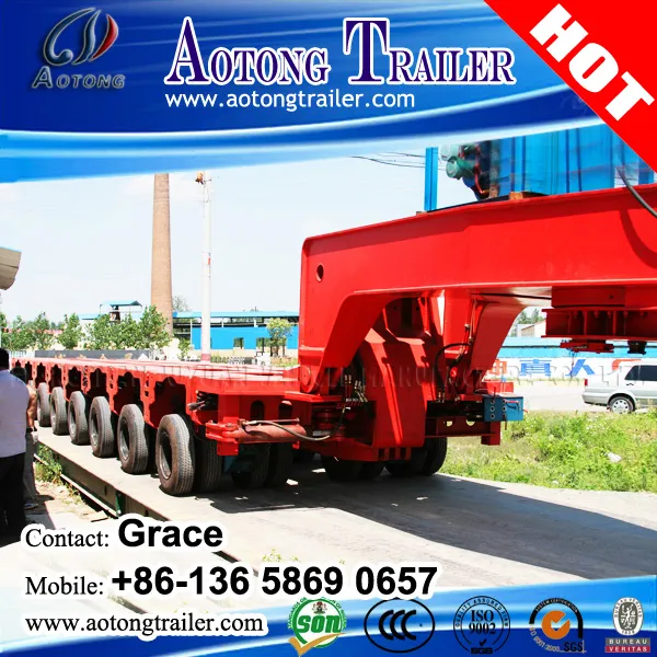 Goldhofer Muli-Axles Hydraulic Lifting Low Bed Modular Semi Trailer with Power Gooseneck