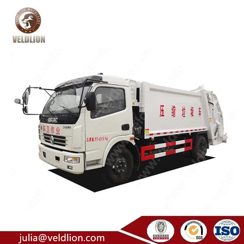 Good Quality 4X2 Dongfeng Compression 4 5 6 7 8 9 M3 Tons Cbm Garbage Truck