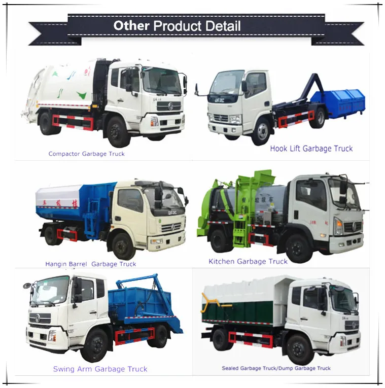 Good Quality 4X2 Dongfeng Compression 4 5 6 7 8 9 M3 Tons Cbm Garbage Truck