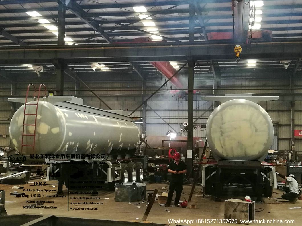 HCl Acid Tanker for Transport Hydrochloric Acid, Hydrochloride, Hydrogen Chlorate, Sodium Hydroxide, Acrylic Acetic Acid, 19m3-33m3 Steel Lined LLDPE