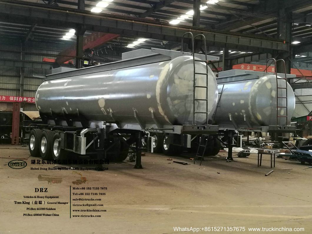 HCl Acid Tanker for Transport Hydrochloric Acid, Hydrochloride, Hydrogen Chlorate, Sodium Hydroxide, Acrylic Acetic Acid, 19m3-33m3 Steel Lined LLDPE