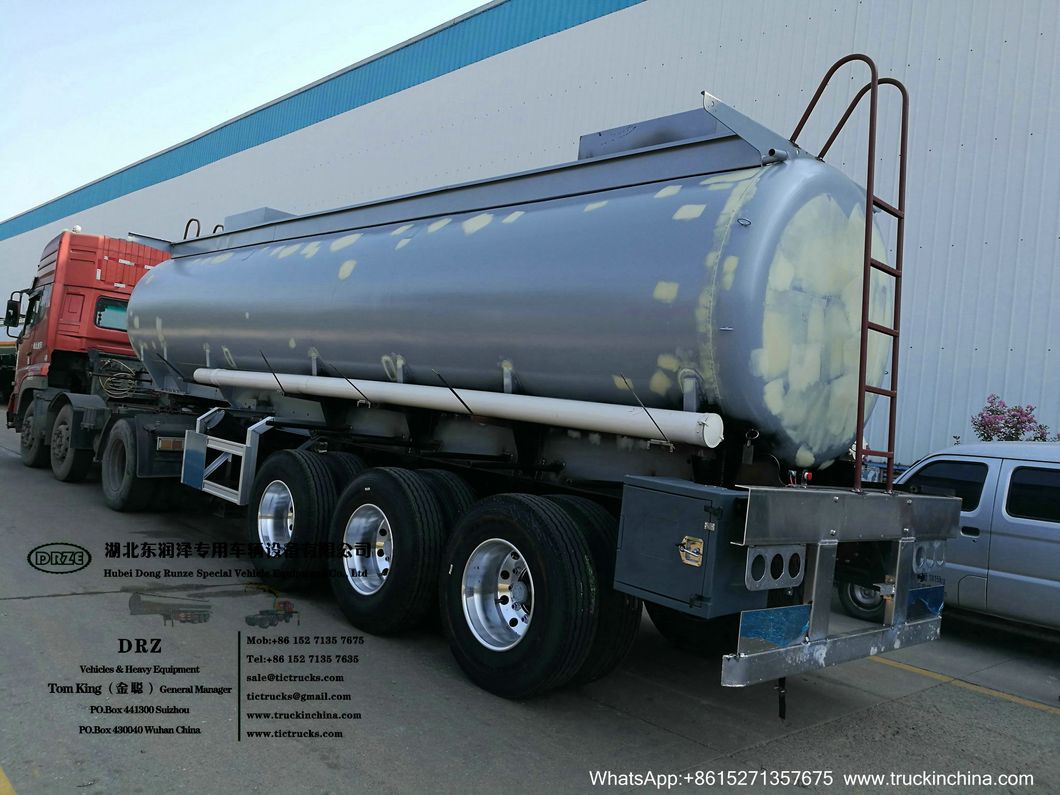 HCl Acid Tanker for Transport Hydrochloric Acid, Hydrochloride, Hydrogen Chlorate, Sodium Hydroxide, Acrylic Acetic Acid, 19m3-33m3 Steel Lined LLDPE