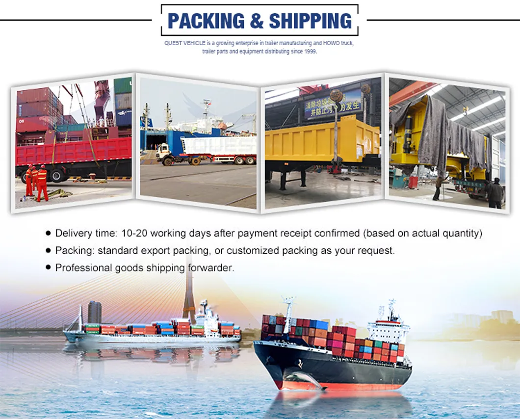 Heavy Duty 3-Axle 25cbm Dump Trailer End Tipper Semi Trailer