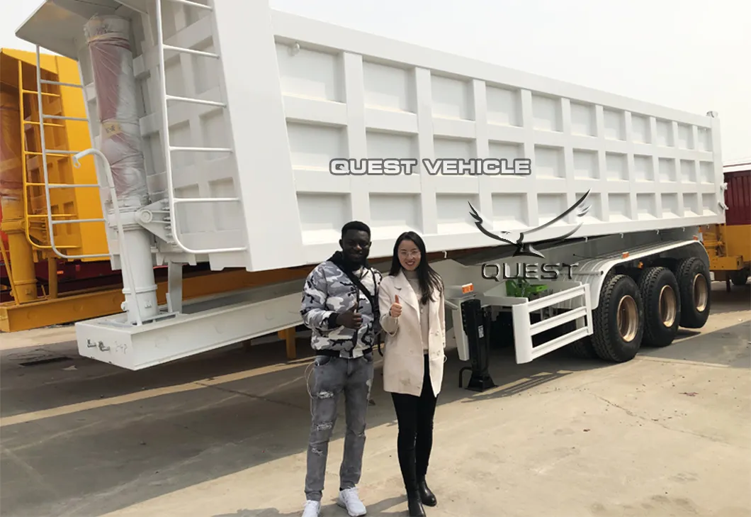 Heavy Duty 3-Axle 25cbm Dump Trailer End Tipper Semi Trailer