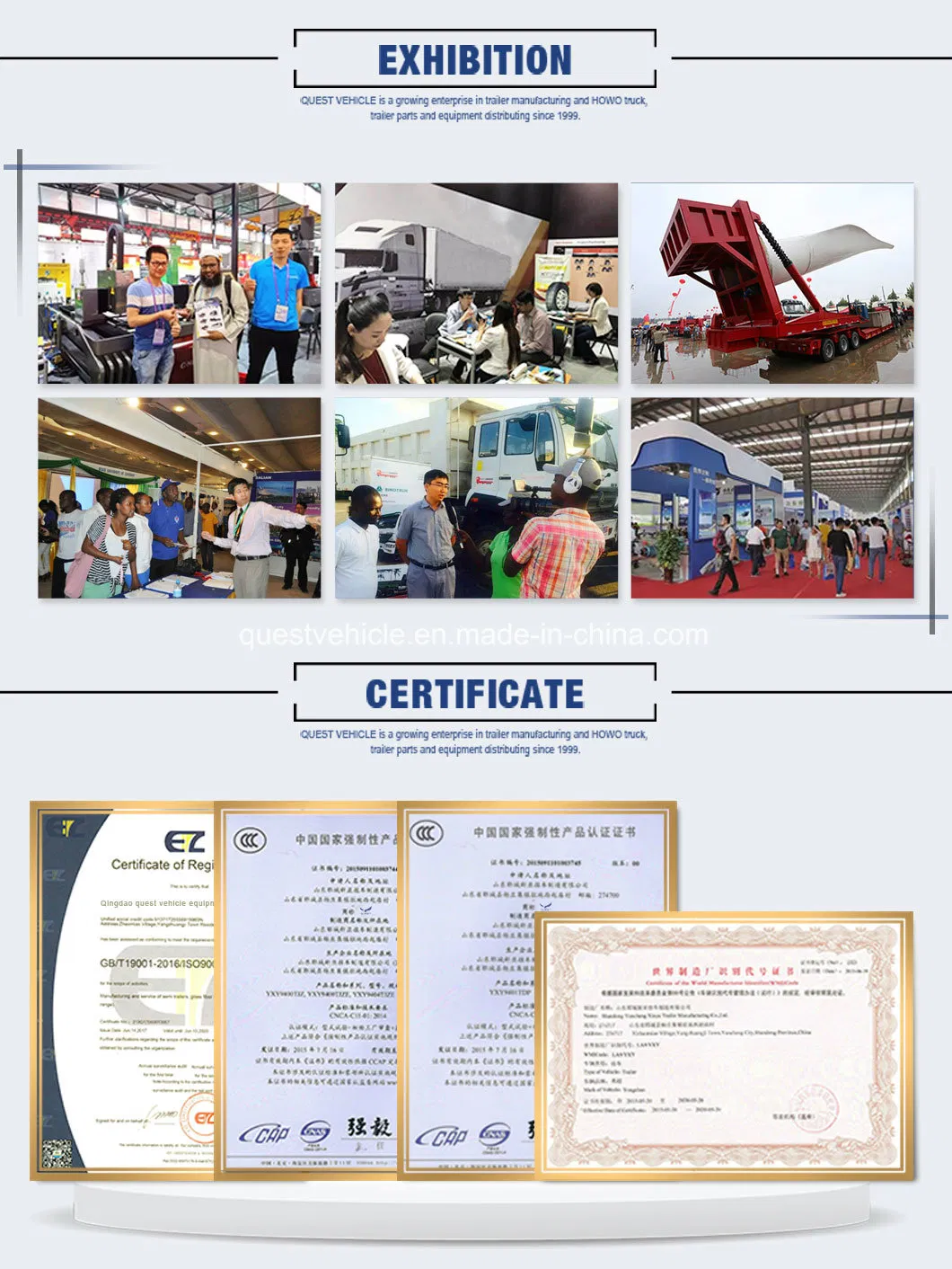 Heavy Duty 3-Axle 25cbm Dump Trailer End Tipper Semi Trailer