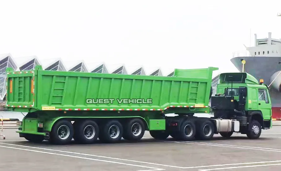 Heavy Duty 3-Axle 25cbm Dump Trailer End Tipper Semi Trailer