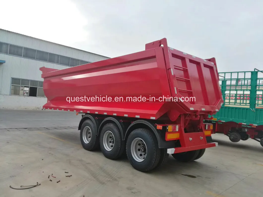 Heavy Duty 3-Axle 25cbm Dump Trailer End Tipper Semi Trailer