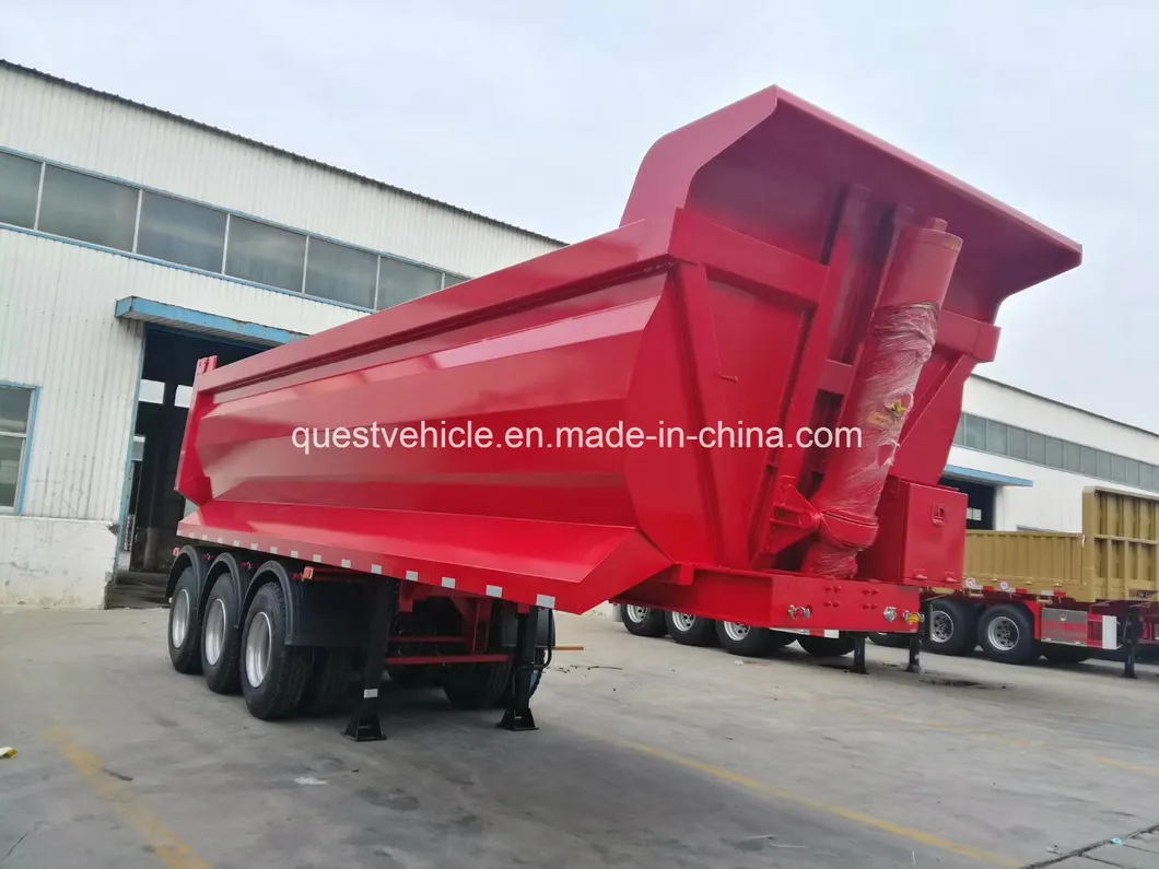 Heavy Duty 3-Axle 25cbm Dump Trailer End Tipper Semi Trailer