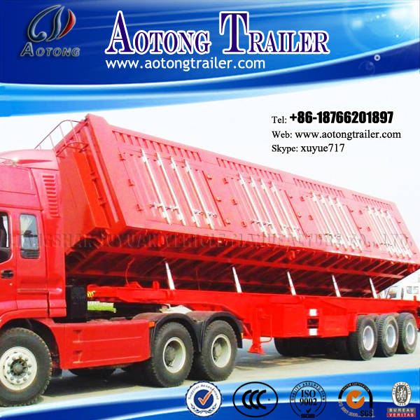 Heavy Duty 3 Axles 50 Tons Side Dump Semi Tipper Truck Trailer (LAT9404D)