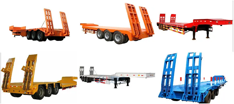 Heavy Duty 80ton 3 Axles Low Bed Semi Trailer for Sale