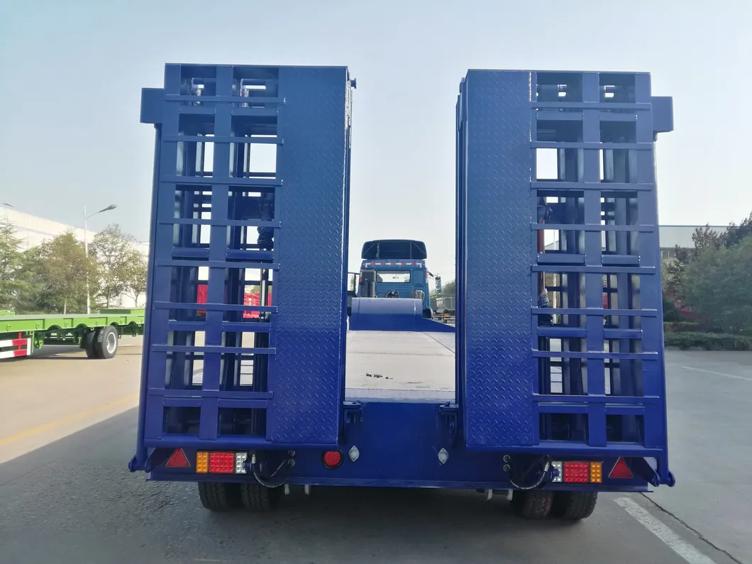 Heavy Duty Low Loader/Lowboy/Low Bed Truck Head Semi Trailer for Heavy Equipment Excavator Transport