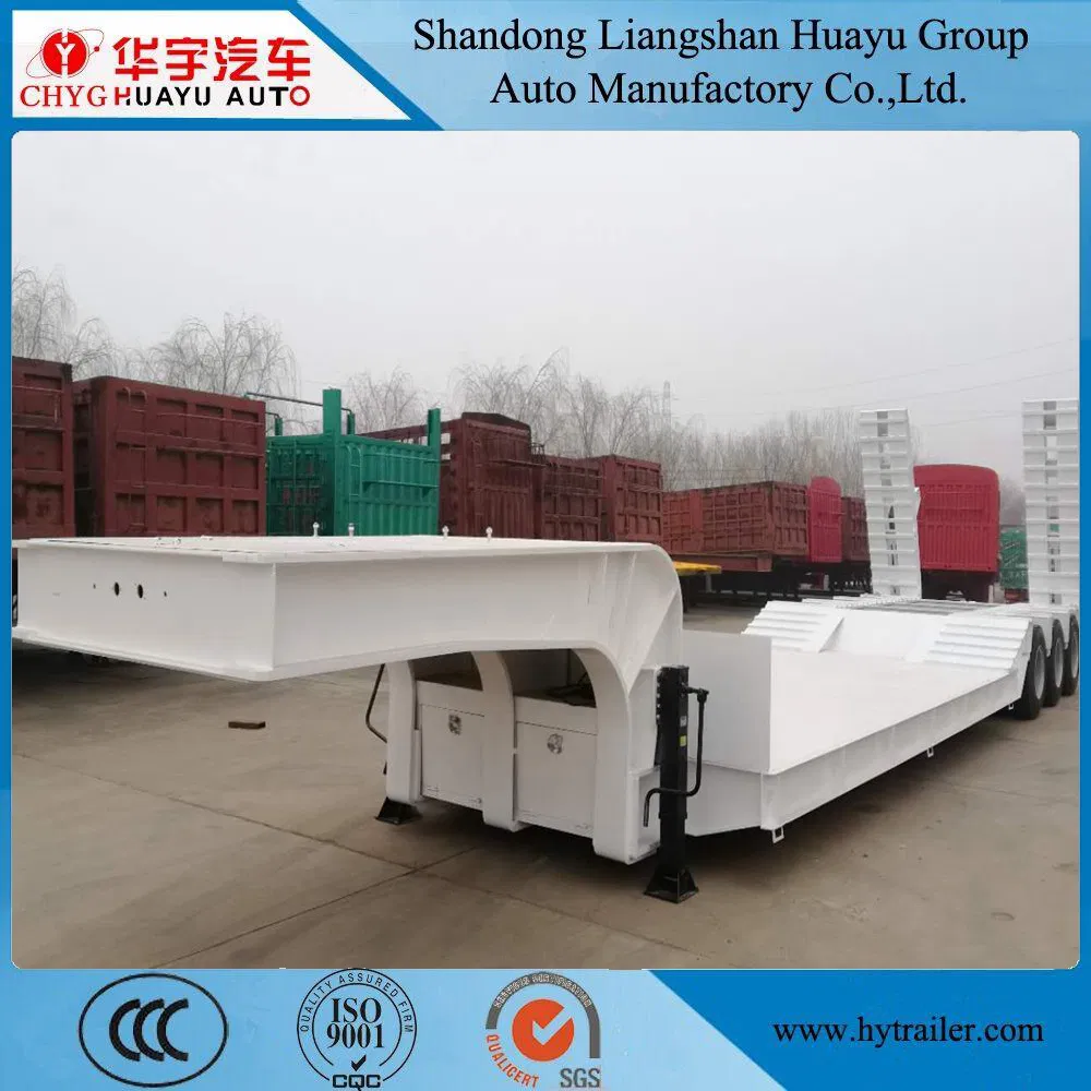 Heavy Duty Low Loader/Lowboy/Low Bed Truck Head Semi Trailer for Heavy Equipment Excavator Transport