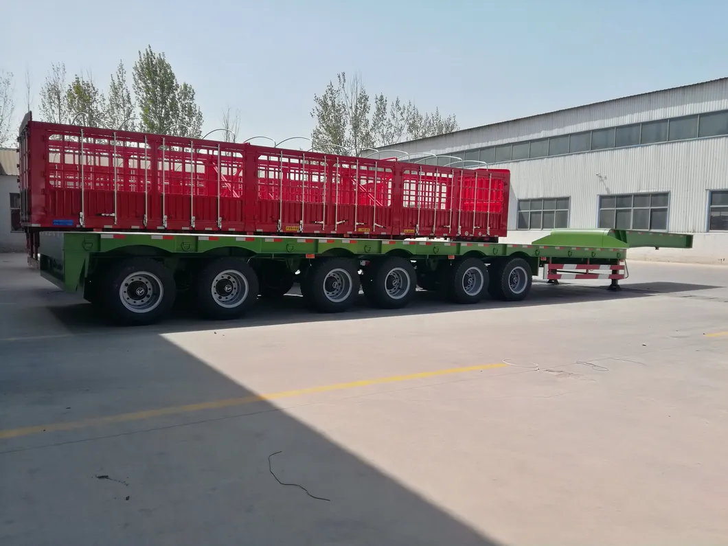 Heavy Duty Low Loader/Lowboy/Low Bed Truck Head Semi Trailer for Heavy Equipment Excavator Transport