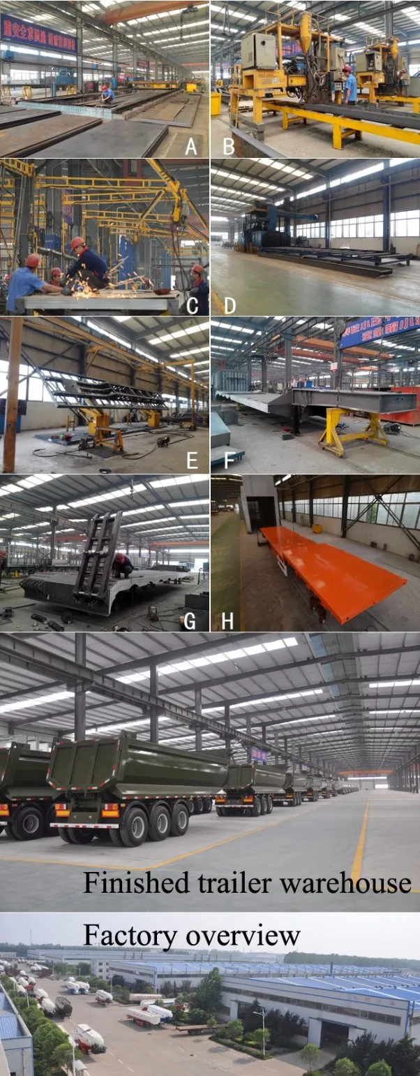 Heavy Duty Low Loader/Lowboy/Low Bed Truck Head Semi Trailer for Heavy Equipment Excavator Transport