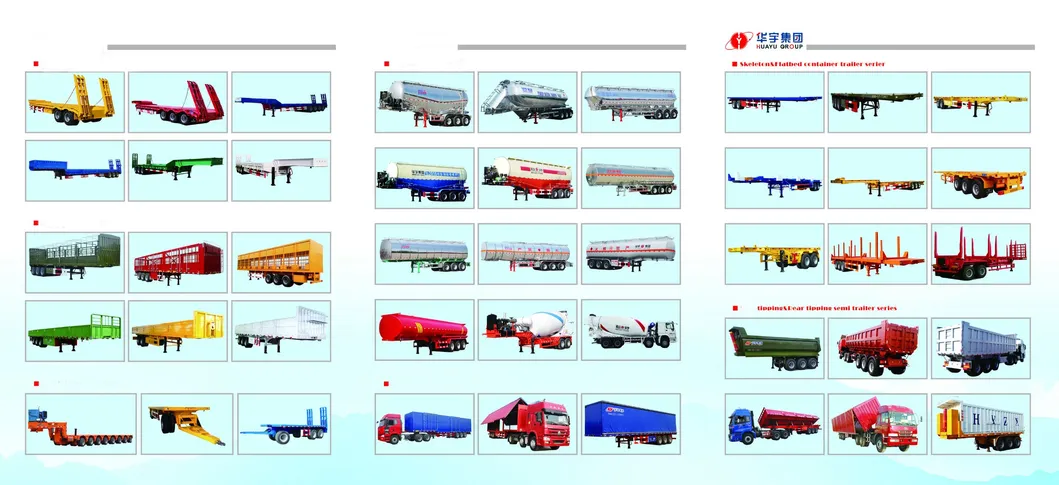 Heavy Duty Low Loader/Lowboy/Low Bed Truck Head Semi Trailer for Heavy Equipment Excavator Transport
