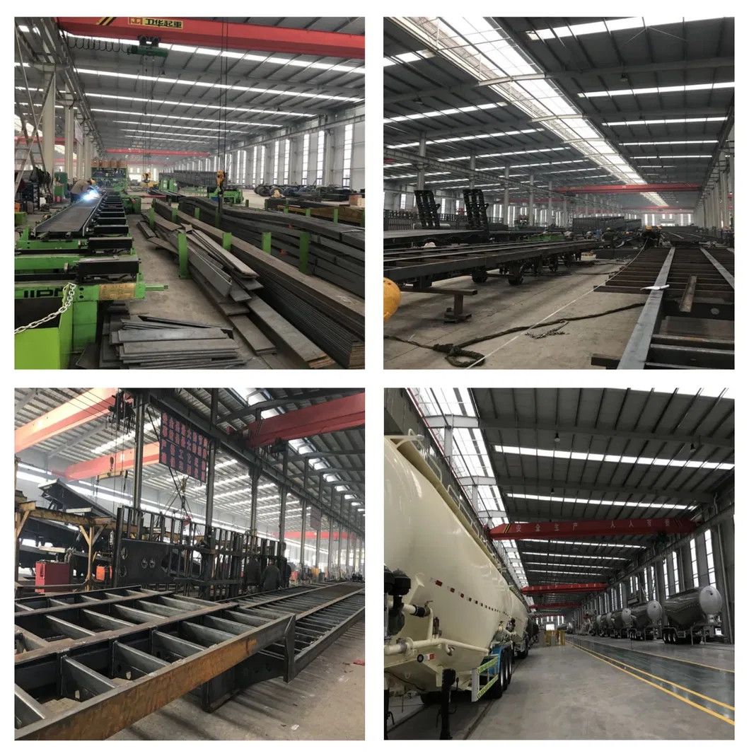 Heavy Load 40FT 3 Axle Bulk Cargo Flatdeck Truck Trailer for Goods Transportation