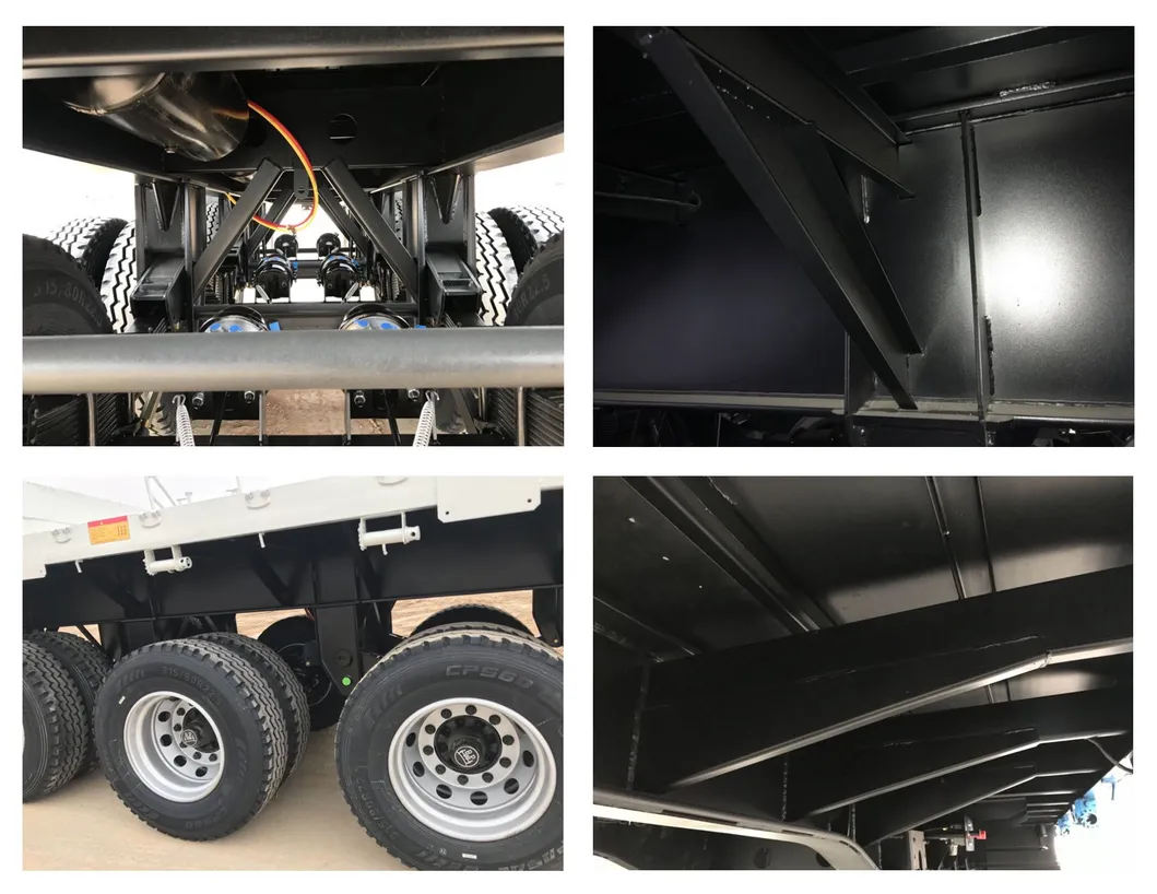 Heavy Load 40FT 3 Axle Bulk Cargo Flatdeck Truck Trailer for Goods Transportation