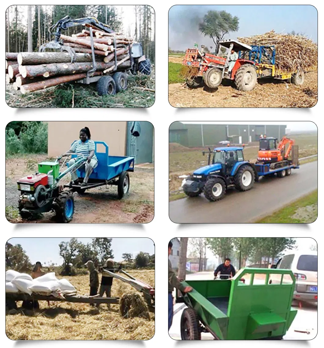 High Productivity Hydraulic Dump 2 Ton Mini Farm Walking Tractor Trailer 7c-2/7cx-2 List Price