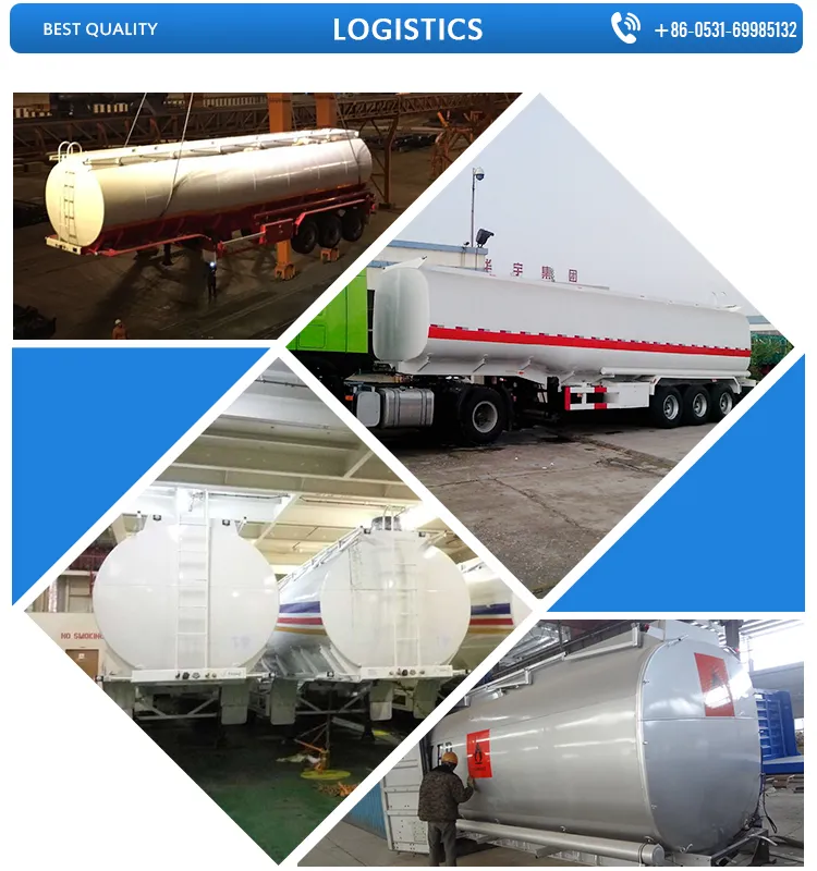 Hot Sale 3/4/5 Compartments 42000L Aluminum Oil Fuel Petrol Tank Semi Trailer